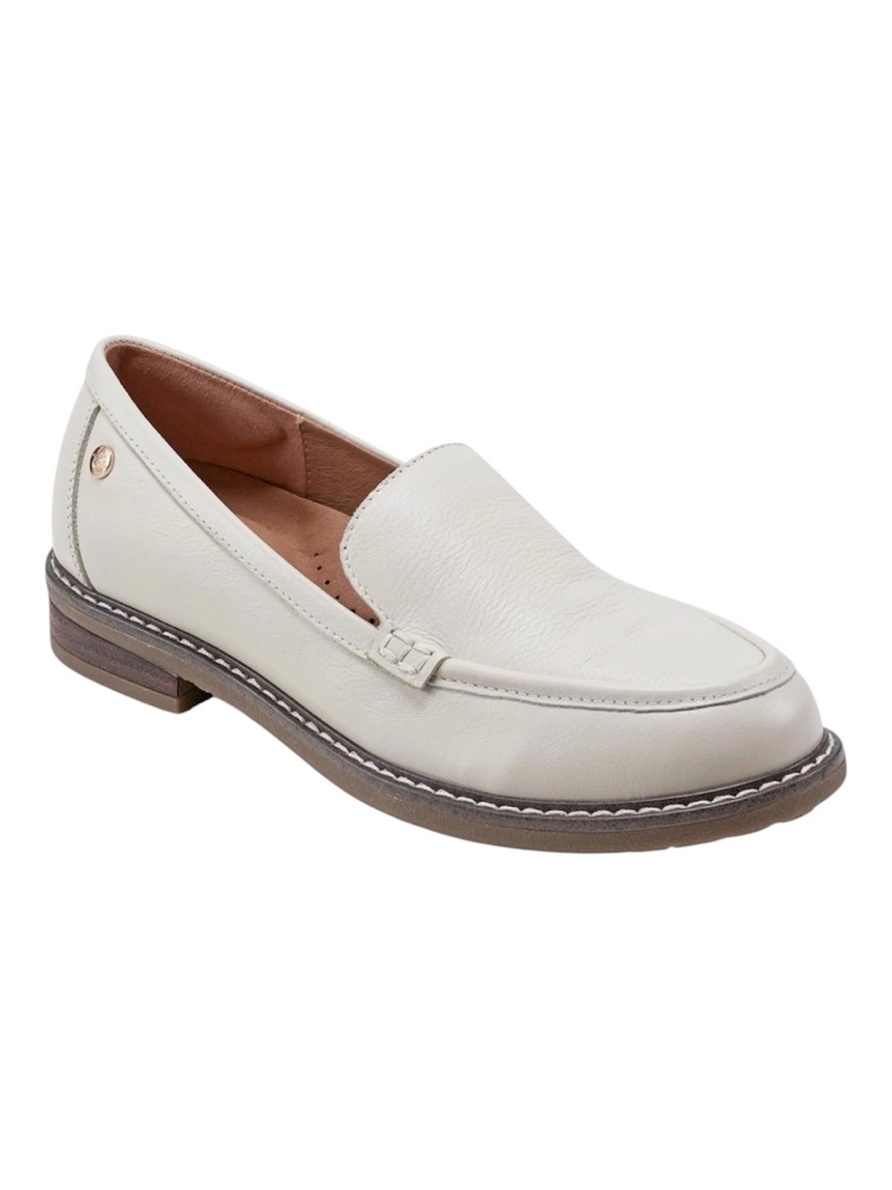 Easy Spirit Jaylin eFlex Slip-On Loafers - Ivory Leather - Size women’s 8